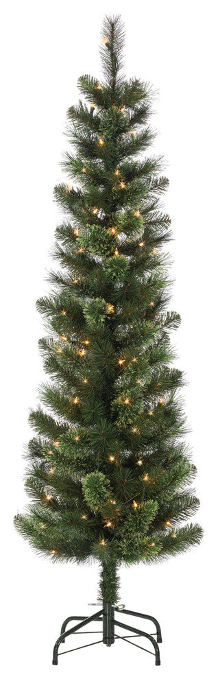 6.5Ft. Hard Mixed Needle Cashmere Pencil Tree With 150 Clear Lights