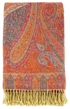 Paisley Wool Jacquard Throw