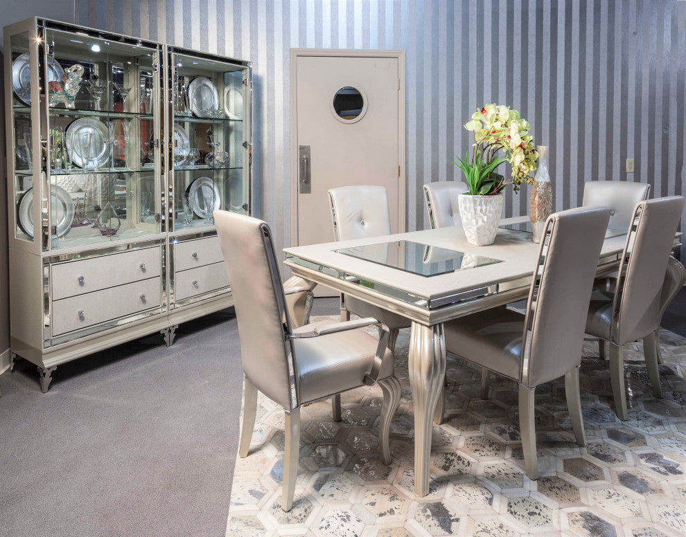 Hollywood Loft Dining Side Chair, Set of 2, Pearl