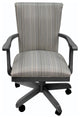 Swivel Wood Caster Dining Chair, 700 Chair on Wheels, Natural Fun and Gray