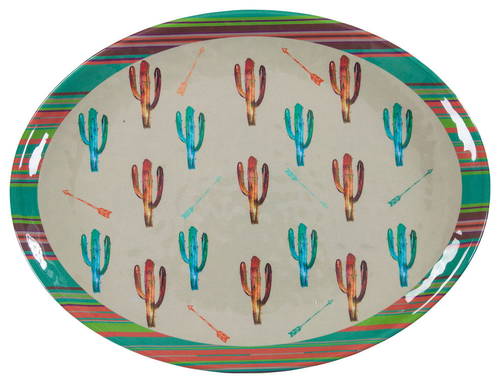 Cactus Design Melamine Serving Platter