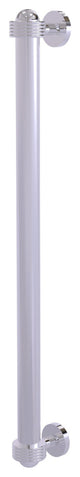 18" Refrigerator Pull With Groovy Accents, Polished Chrome