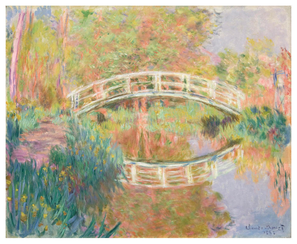 "Japanese Footbridge, Giverny, 1895" Paper Print by Claude Monet, 18"x15"