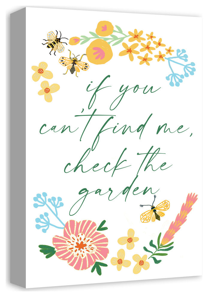 Check The Garden 12x18 Canvas Wall Art