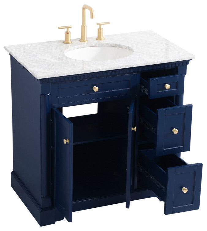 Home Living 36" Single Bathroom Vanity, Blue