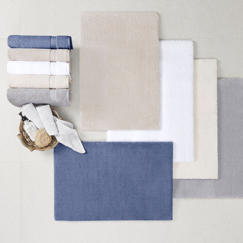 Madison Park Signature Marshmallow Bath Rug, Taupe, 20x24" Contour