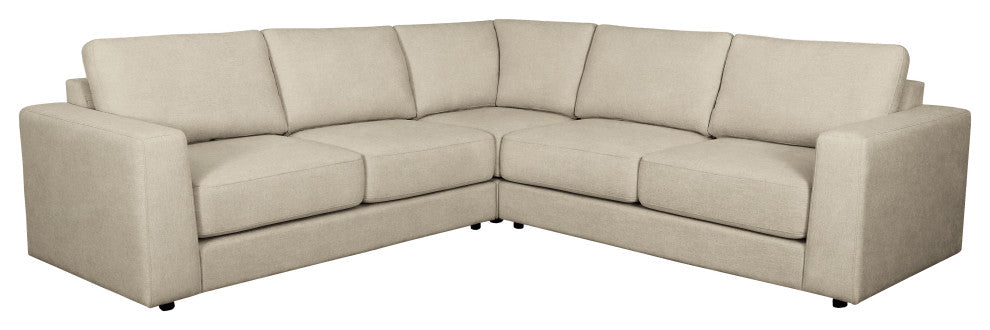 Elizabeth Stain-Resistant Fabric 3 Piece Sectional, Sand