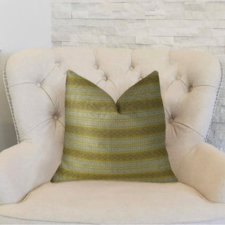 Plutus Full Stripe Handmade Throw Pillow, (Double sided  20" x 36" King)