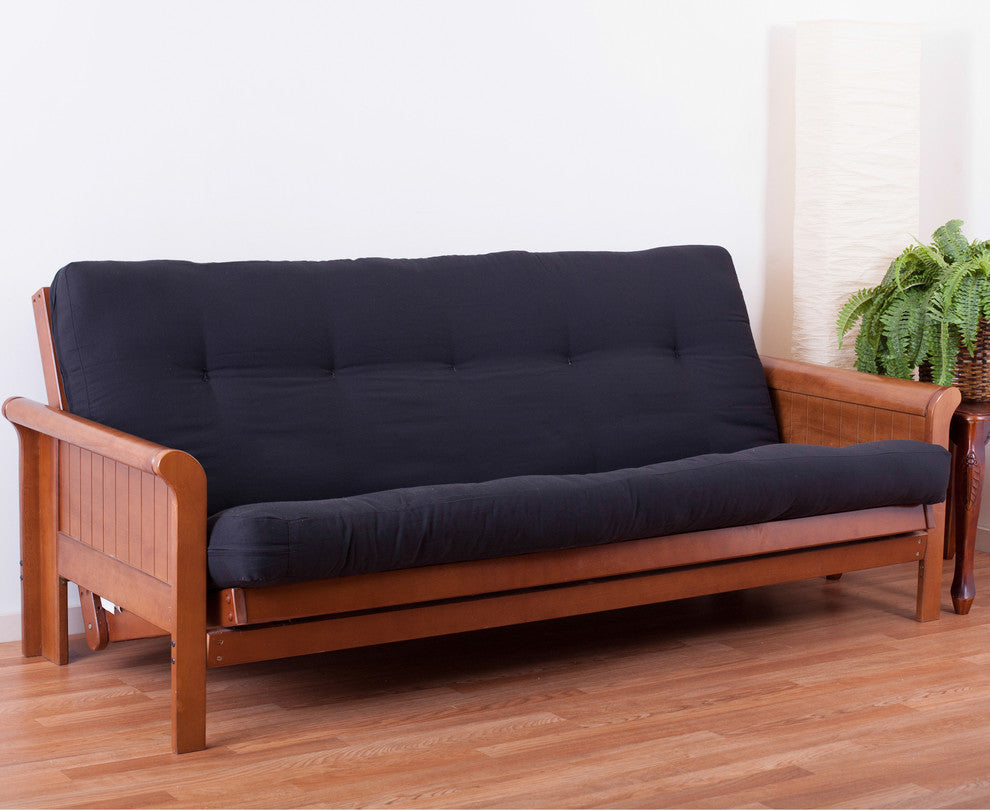 Blazing Needles Renewal 5" Twill Full Futon Mattress, Ruby Red