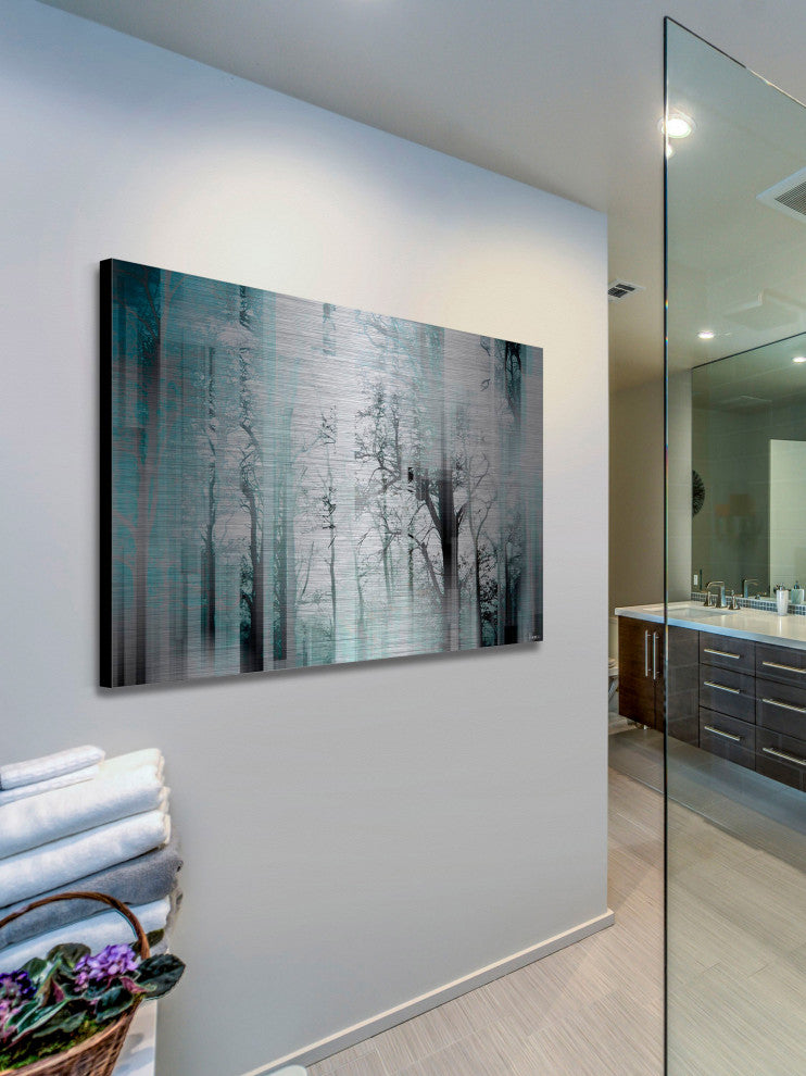"Wild Trees" UV Ink Print on Brushed  Aluminum, 45"x30"