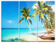 "Tropical Beach" Photography Glossy Metal Wall Art, 3 Panels, 36"x28"