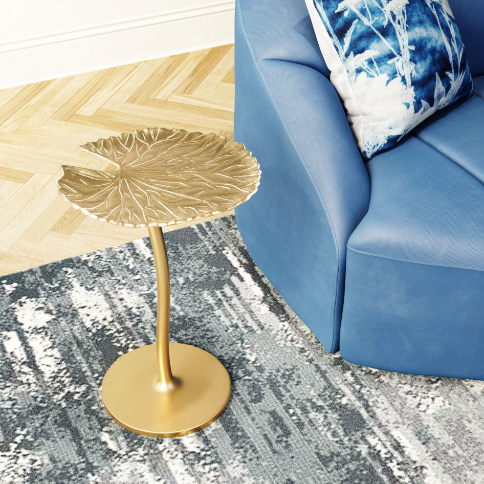 Sofa Side Table, Aluminum, Metal, Gold, Living Lounge Cafe Lobby Hospitality