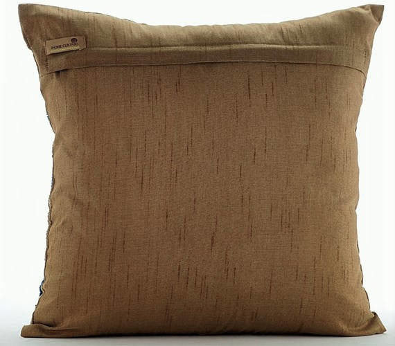 Blue Decorative Throw Pillow Covers 12"x12" Silk Cushion Cover - Moroccan Blue
