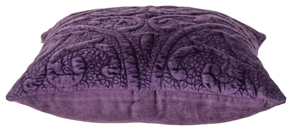 Parkland Collection Cristal Transitional Quilted Purple Throw Pillow