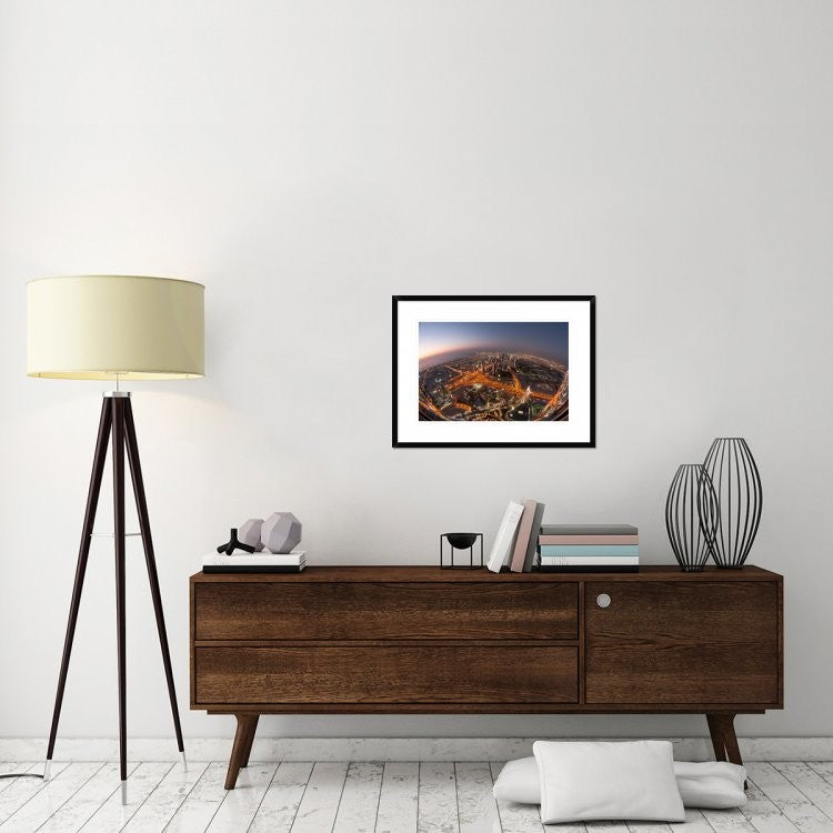 "Electropolis" Framed Digital Print by Robert Work, 30x22"