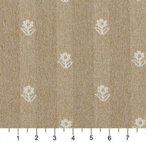 Gold And Ivory Flowers Country Tweed Upholstery Fabric By The Yard
