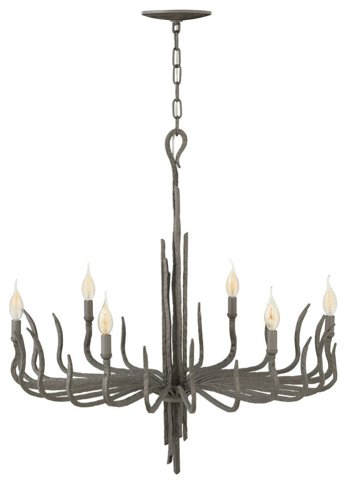 Hinkley Spyre Chandelier Medium Single Tier, Metallic Matte Bronze