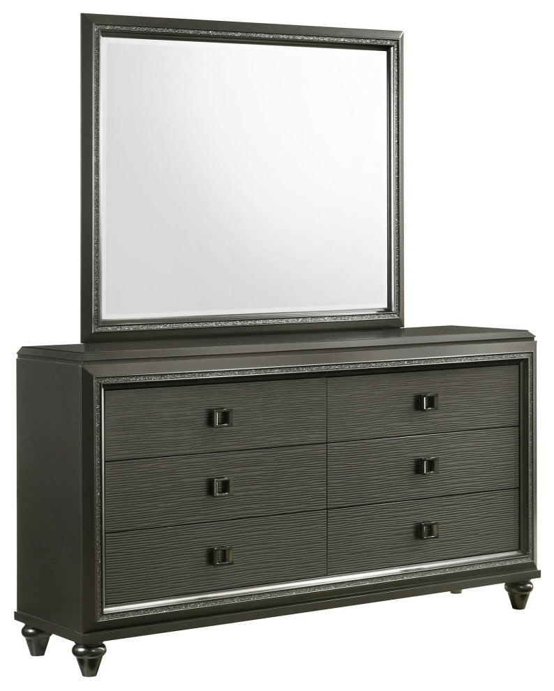 Picket House Furnishings Faris Panel 5PC Bedroom Set in Black