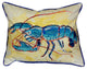 Pair of Betsy Drake Blue Lobster Large Pillows 16 Inch x 20 Inch