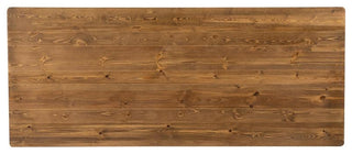 HERCULES 7' x 40" Rectangular Solid Pine Farm Table with X Legs, Antique Rustic