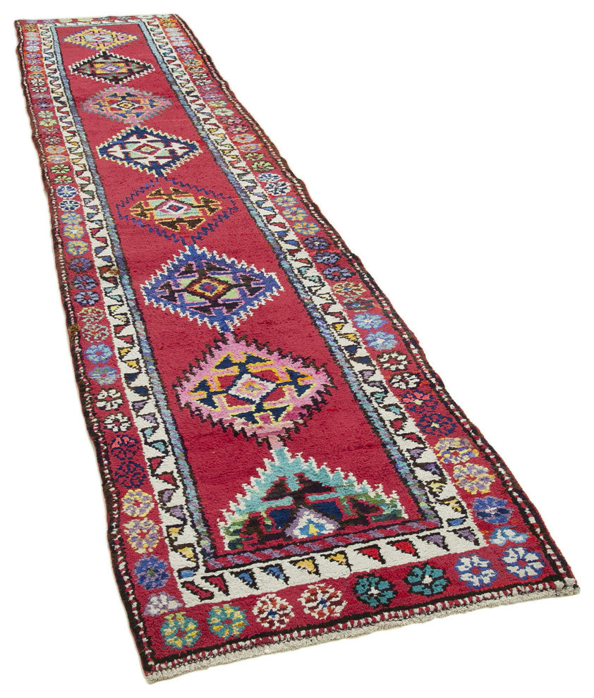 Rug N Carpet - Handmade Oriental 2' 10" x 13' 0" One-of-a-Kind Runner Rug