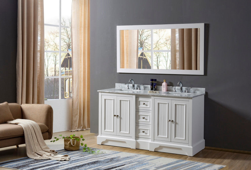 60" Kingswood Bath Vanity, White