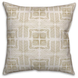 Taupe Shibori 18x18 Throw Pillow