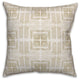 Taupe Shibori 18x18 Throw Pillow