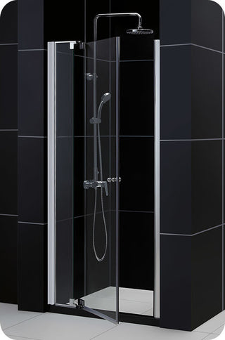 DreamLine Allure 55-56"Wx73"H Frameless Pivot Shower Door, Chrome