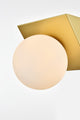 1 Light Brass And Frosted White Bath Sconce
