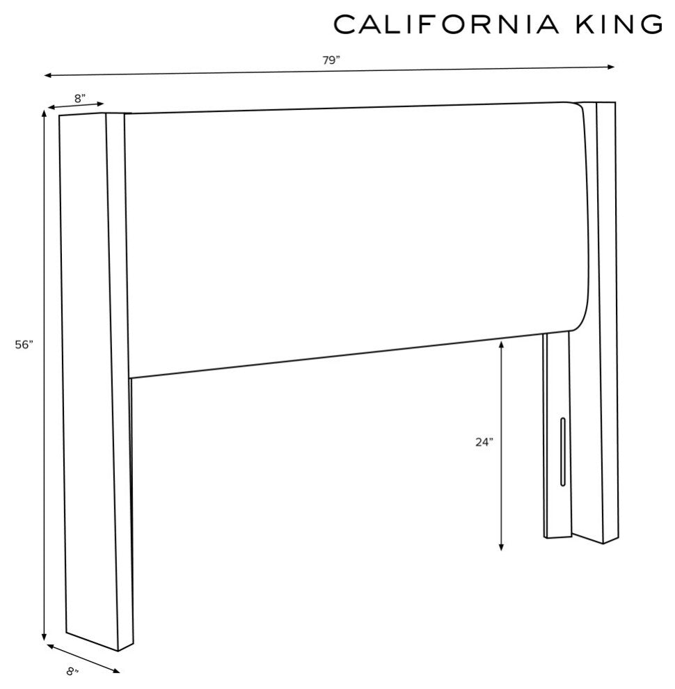 California King Wingback Headboard, Palm Springs Blush Black