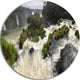 Waterfall Iguacu Falls In Brazil, Landscape Disc Metal Wall Art, 36"