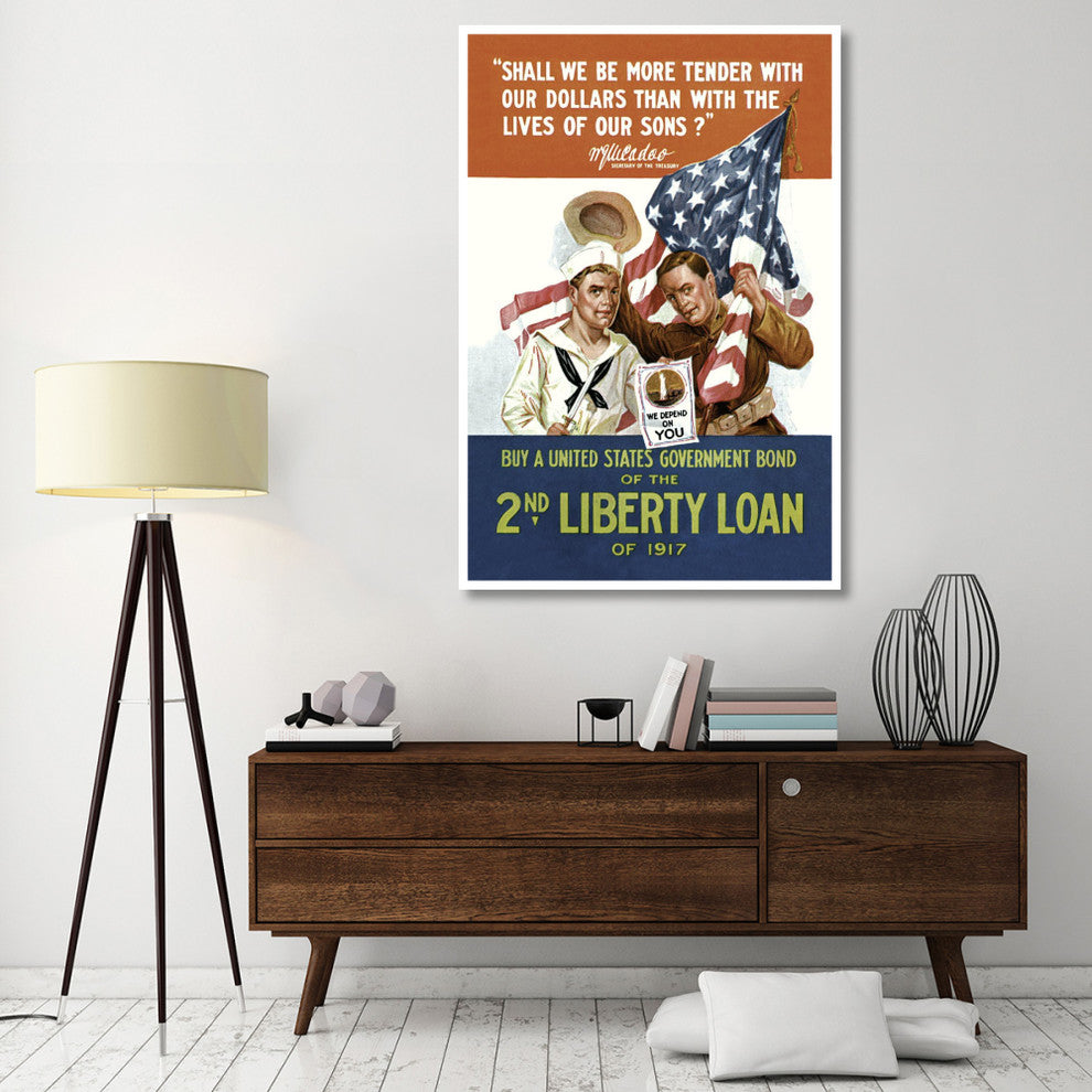 "WWI: 2nd Liberty Loan" Digital Paper Print, 42"x62"