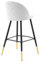 Cordial Fabric Bar Stools - Set of 2-White