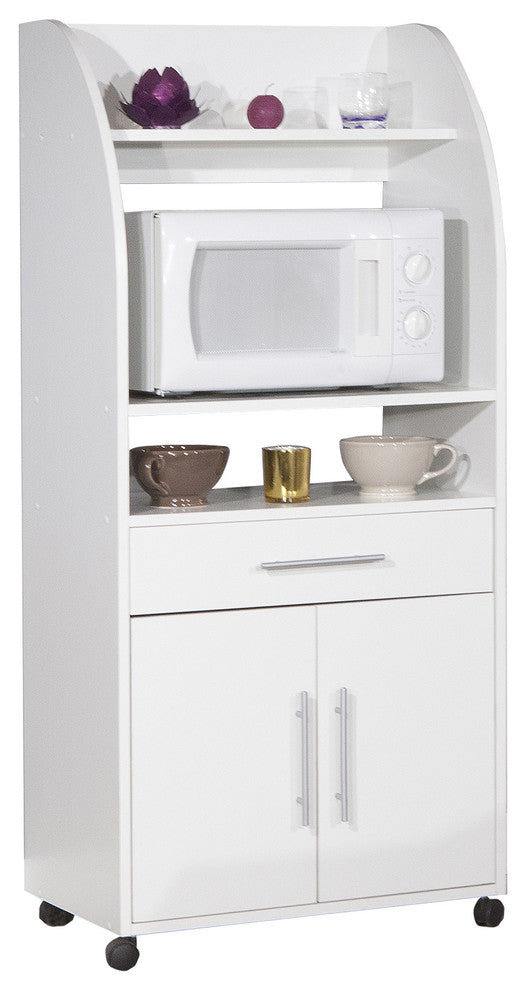 Jeanne Microwave Cart, White