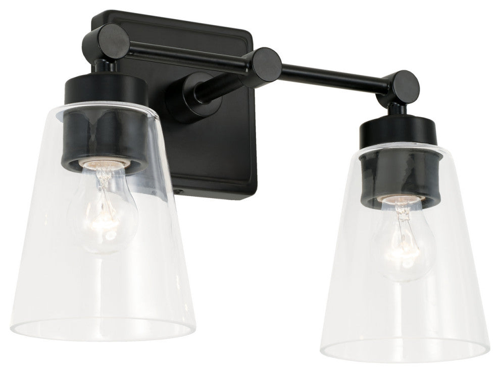 Capital Lighting 121821-432 2 Light 10" Tall Bathroom Vanity - Matte Black