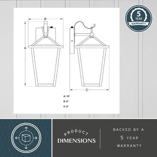 Derby 8-in W 1 Light Dusk to Dawn Matte Black Outdoor Wall Lantern Clear Glass