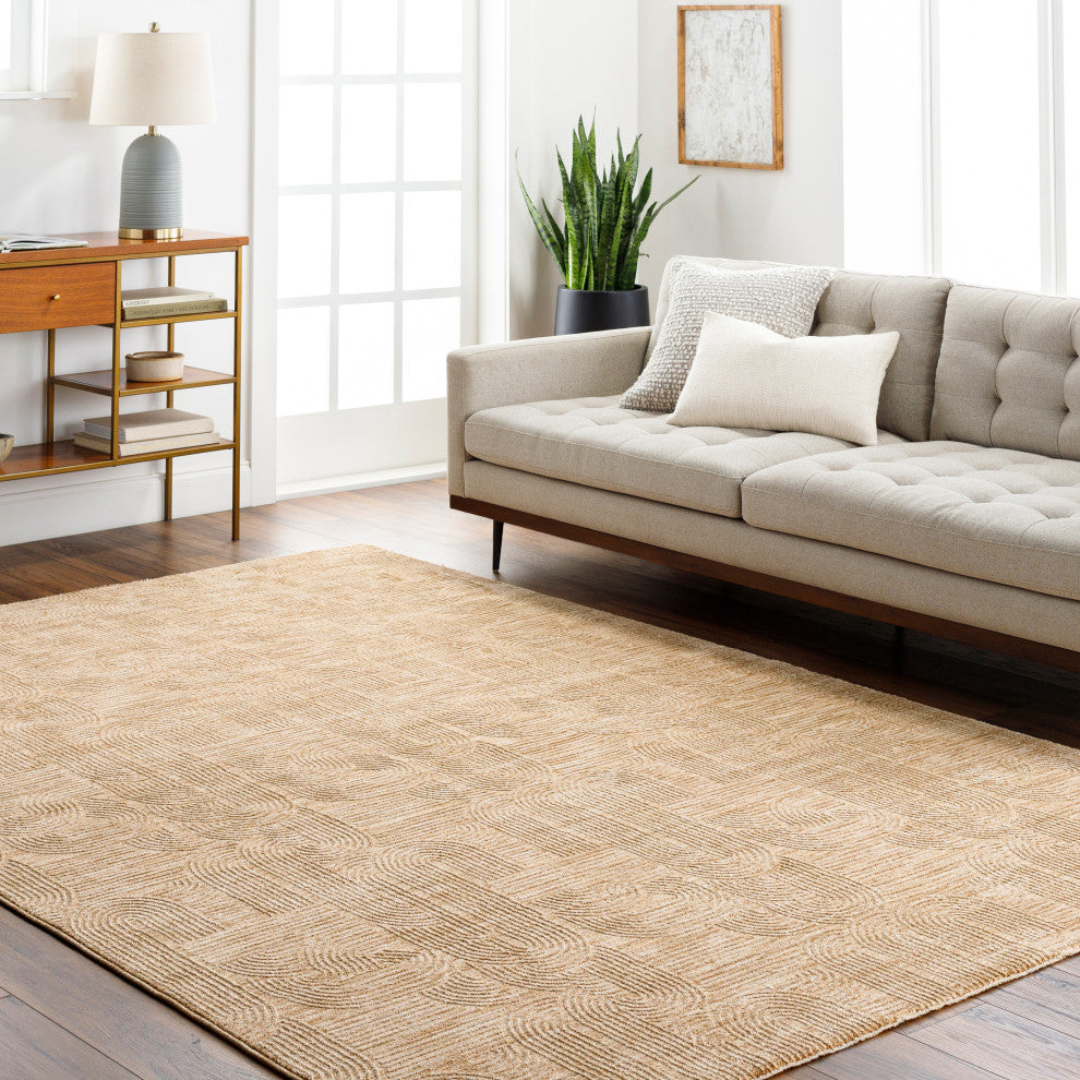 Surya Masterpiece MPC-2310 Machine Woven Area Rug, Beige, 2'7" x 10'