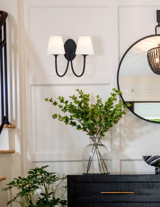 Juno 2-Light Black Forged Wall Mount