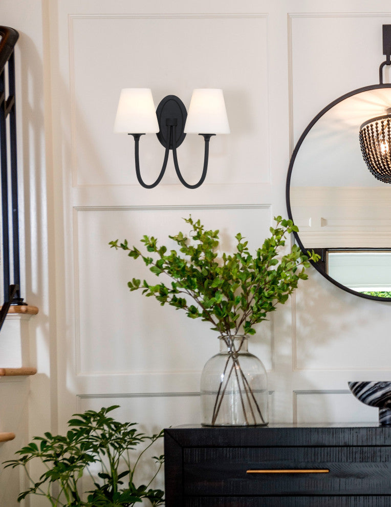 Juno 2-Light Black Forged Wall Mount