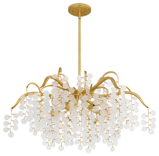 Quoizel MAP5028 Maple 6 Light 29"W Abstract Chandelier - Gold Leaf