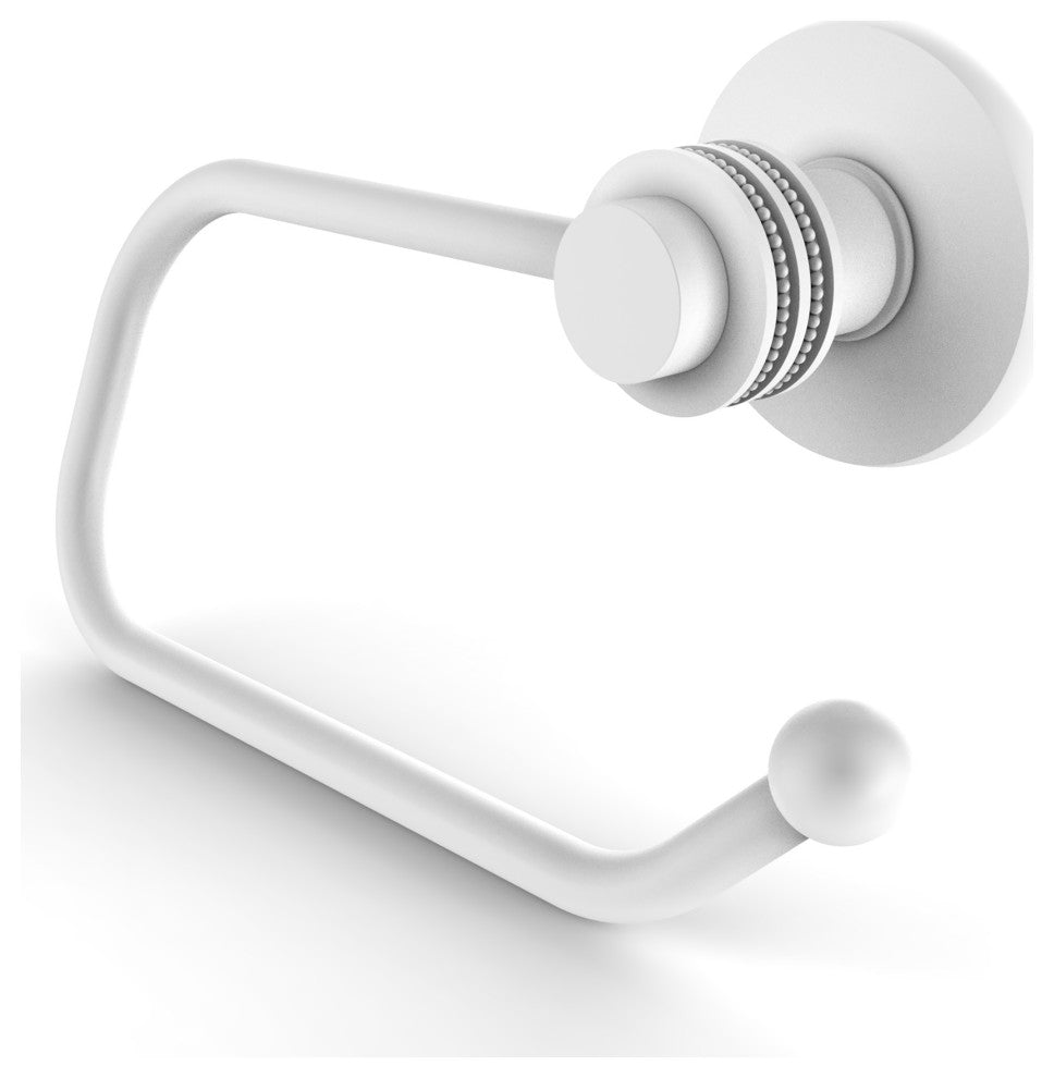 Mercury Euro Dotted Accent Toilet Tissue Holder, Matte White