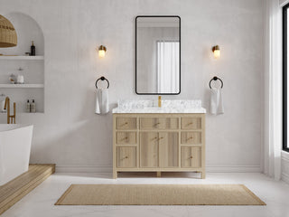 Sonoma Oak 48 Single Sink Bath Vanity with 2" Carrara Marble