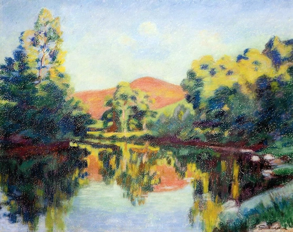Armand Guillaumin The Pink Mountain, Gallery Wrapped Canvas Print, 20"x25"