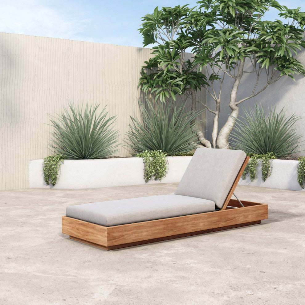 Kinta Outdoor Chaise Lounge-Stone Grey