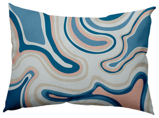Agate Decorative Indoor/Outdoor Pillow, Teal, 14"x20"