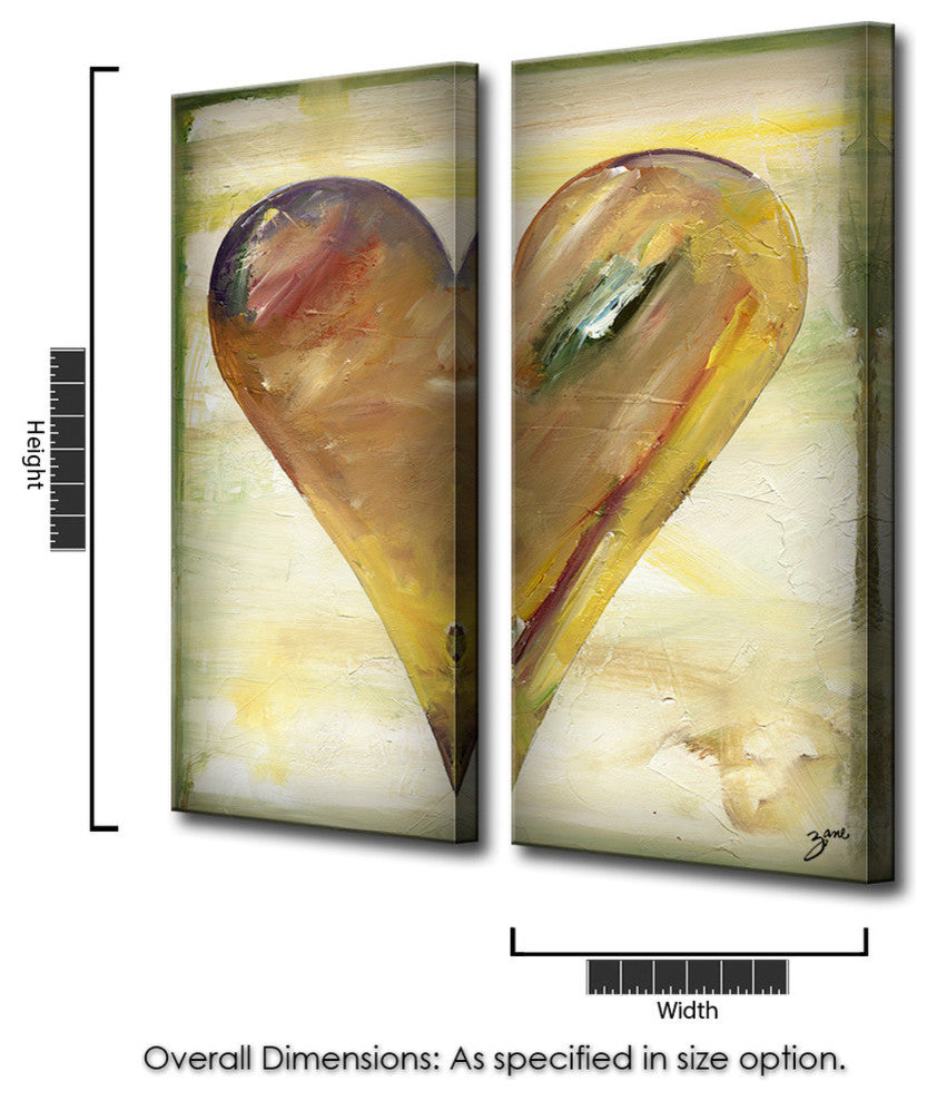 Heartwork "Clay" 2-Piece Canvas Art Set, 30"x12"