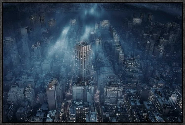 "Nyc" Framed Canvas Giclee by Leif Londal, 23x16"