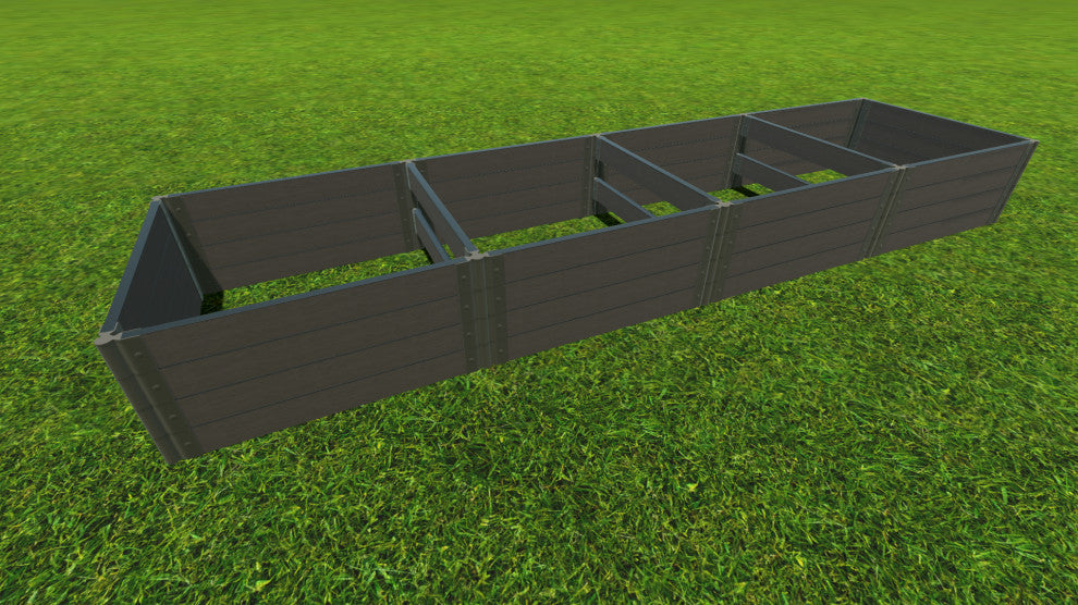 Weathered Wood Raised Garden 4'x16'x22" 2" Profile