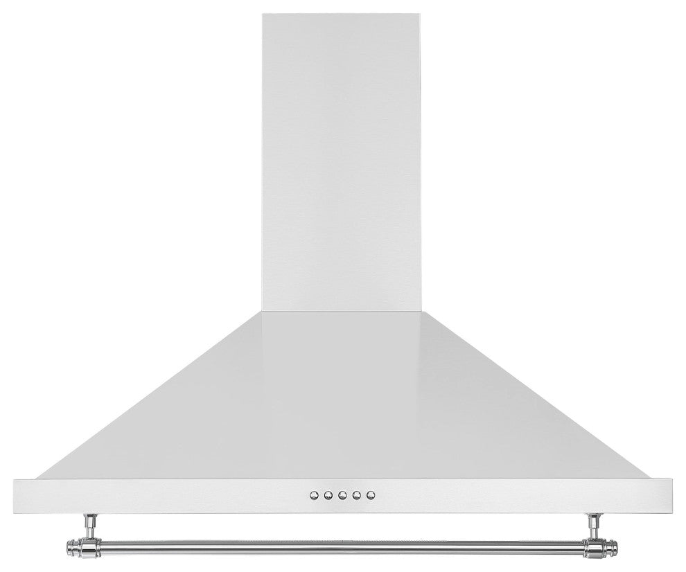 Ancona Convertible 30" Vintage Style Wall Pyramid Range Hood, Stainless Steel